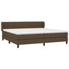 vidaXL Boxspring met matras stof donkerbruin 200x200 cm