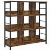 vidaXL Boekenkast Gerookt eiken 102 x 32 x 104,5 cm Bewerkt hout