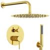 vidaXL Verborgen Douche Systeem (Rond) Goud RVS 201