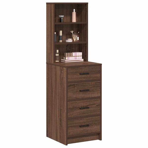 vidaXL Highboard bruin eikenkleur 40 x 41 x 135 cm Bewerkt hout