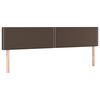 vidaXL Boxspring met matras en LED kunstleer bruin 160x200 cm