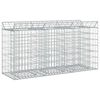 vidaXL Gabion Verhoogd Bed Zilver 150 x 50 x 80 cm