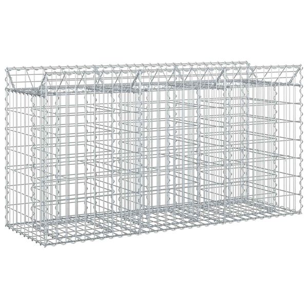 vidaXL Gabion Verhoogd Bed Zilver 150 x 50 x 80 cm