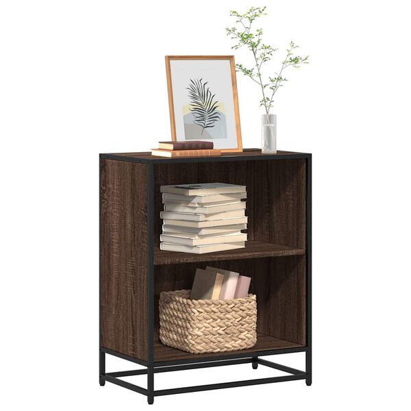 vidaXL Boekenkast 60x35x76 cm bewerkt hout bruin eikenkleur