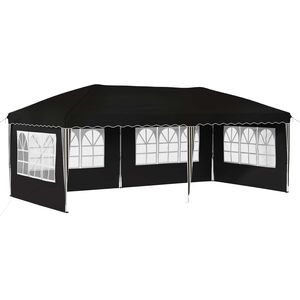 vidaXL Pop-up partytent 575 x 289 x 245 cm Zwart