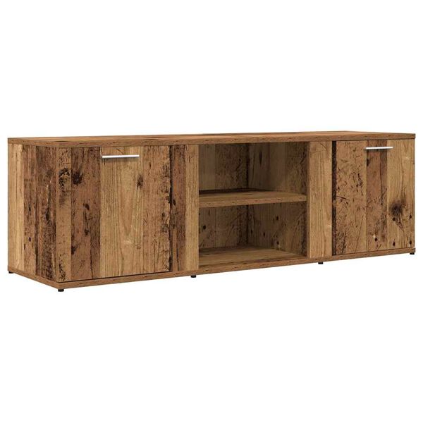 vidaXL Tv-meubel 120x34x37 cm bewerkt hout oud houtkleurig