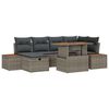 vidaXL Tuin Sofa Set 7 st Grijs poly rattan