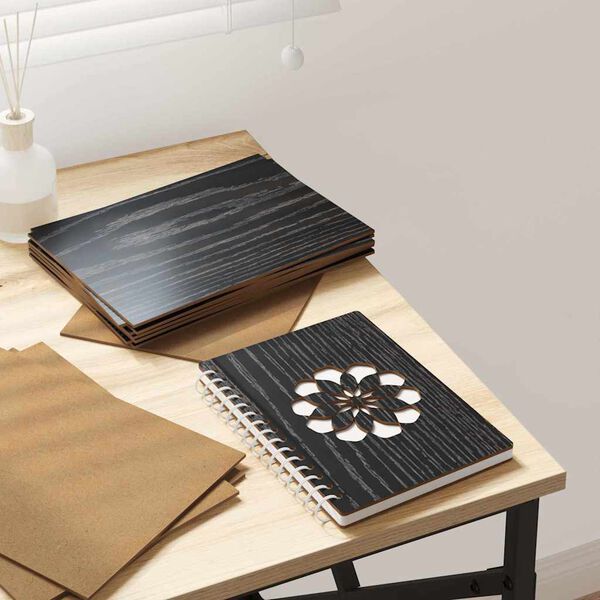 vidaXL Decorpanelen 150 pcs Zwart Eiken 21 x 30 x 0,27 cm Bewerkt hout