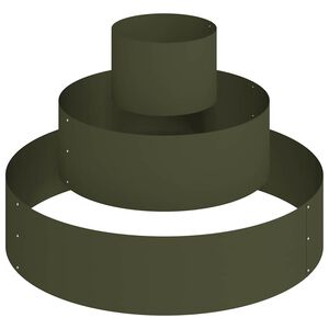 vidaXL Tuin Bloempot Olijf Groen 90 x 90 x 20 cm Koudgewalst staal