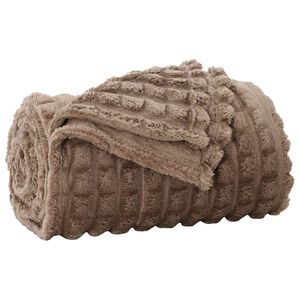 vidaXL Gooi Deken Kameel 150 x 130 cm Fleece