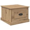 vidaXL Salontafel Artisan Eiken 50 x 50 x 35 cm Bewerkt hout