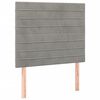 vidaXL Boxspring met matras en LED fluweel lichtgrijs 120x200 cm