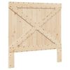 vidaXL Bedframe met hoofdbord massief grenenhout grijs 100x200 cm