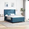 vidaXL Boxspring bed met hoofdeinde Blauw 140 x 190 cm Fluweel