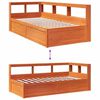 vidaXL Bed met boekenkast zonder matras grenenhout wasbruin 90x190 cm