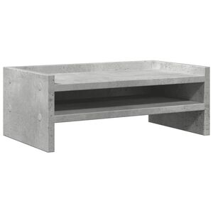vidaXL Monitorstandaard 42x24x16 cm bewerkt hout betongrijs