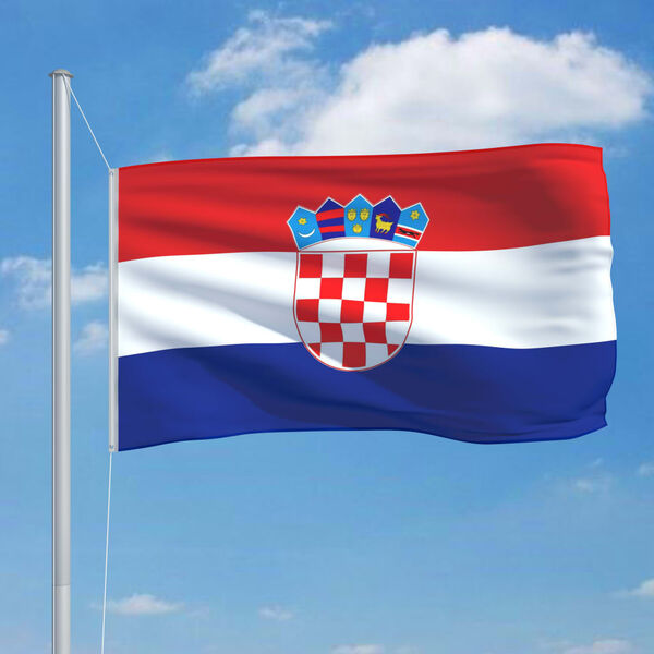 vidaXL Vlag Kroatië 90x150 cm