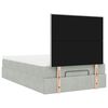 vidaXL Ottoman bed met matrassen en LED's 120x190cm fluweel lichtgrijs