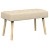 vidaXL Kanaal-geplooide bank Cr&egrave;mekleurig 80 x 40 x 46 cm Stof