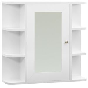 vidaXL Badkamerspiegelkast 66x17x63 cm MDF wit
