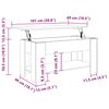 vidaXL Salontafel 101x49x52 cm bewerkt hout betongrijs
