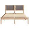 vidaXL Bedframe met Gevoerd Hoofdgedeelte Taupe 120 x 200 cm