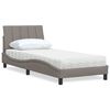 vidaXL Bed met matras "Hanko" stof taupe 80x200 cm