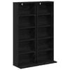 vidaXL CD Kast 2 st Zwart eiken 33 x 23,5 x 97,5 cm Bewerkt hout