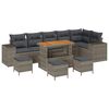 vidaXL Tuin Sofa Set met kussen 10 pcs Grijs poly rattan