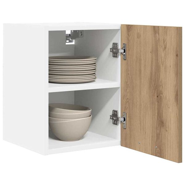 vidaXL Hangkast 2 pcs Ambachtelijke Eik en Wit 30 x 31 x 40 cm