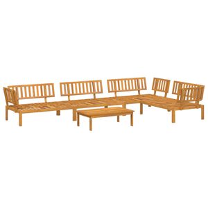 vidaXL 5-delige Loungeset pallet massief acaciahout