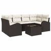 vidaXL Tuin Sofa Set met opslag 7 pcs Bruin en Cr&egrave;me poly rattan