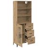 vidaXL Hoge kast Artisan Eiken 69,5 x 34 x 180 cm Bewerkt hout