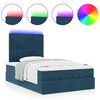 vidaXL Ottoman bed met matrassen en LED's 120x200cm fluweel