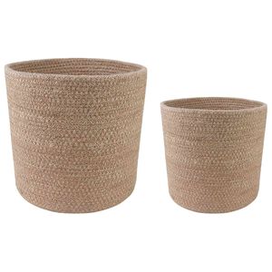 vidaXL Plantenpot Set 2 st Naturel &Oslash; 28 x 28 cm 100% Tossa Jute