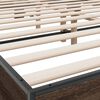 vidaXL Bedframe bewerkt hout metaal bruin eikenkleur 150x200 cm