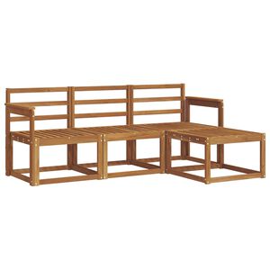 vidaXL Buiten bankenset 4 pcs Naturel