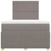 vidaXL Boxspring met matras stof taupe 120x200 cm