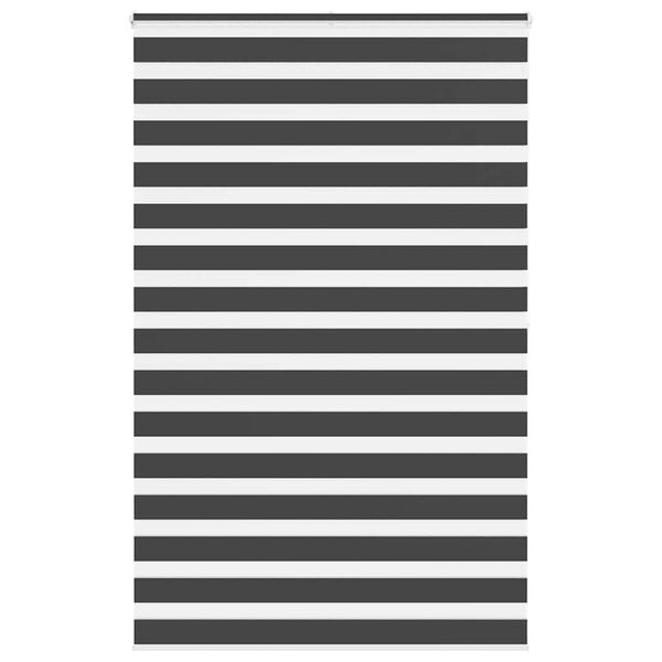 vidaXL Zebra rolgordijn 140x200 cm stofbreedte 135,9 cm zwart