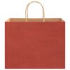 vidaXL Papieren zakken 250 st met hengsels 32x22x24 cm rood