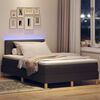 vidaXL LED Box Spring Bed met matras Donkerbruin 120 x 190 cm Stof