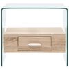 vidaXL Salontafel met lade 50x50x45 cm gehard glas