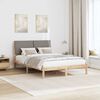 vidaXL Bedframe Bruin en taupe 160 x 200 cm Massief grenenhout