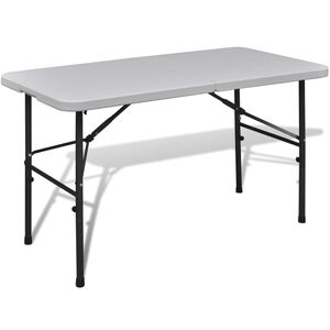 vidaXL Klaptafel voor buiten 122 cm HDPE wit