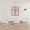 vidaXL 7-delige Loungeset massief grenenhout wit