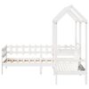 vidaXL Kinderbed met huisje en bankje massief grenenhout wit 80x200 cm