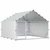 vidaXL Kippenhok met dak Zilverkleurig 200 x 200 x 150 cm