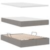 vidaXL Opbergbed met matras met matras Taupe 120 x 190 cm Bewerkt hout