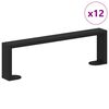vidaXL Meubelpoten 12 st Zwart 341 x 40,5 x 100 mm IJzer