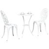 vidaXL Tuin Bistro Set 3 pcs Wit Aluminium